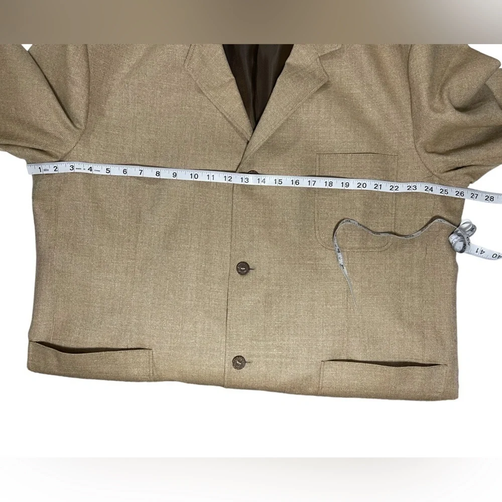 JOS. A. Bank Linen Silk Wool Blend Blazer XL Beige Excellent Condition‎